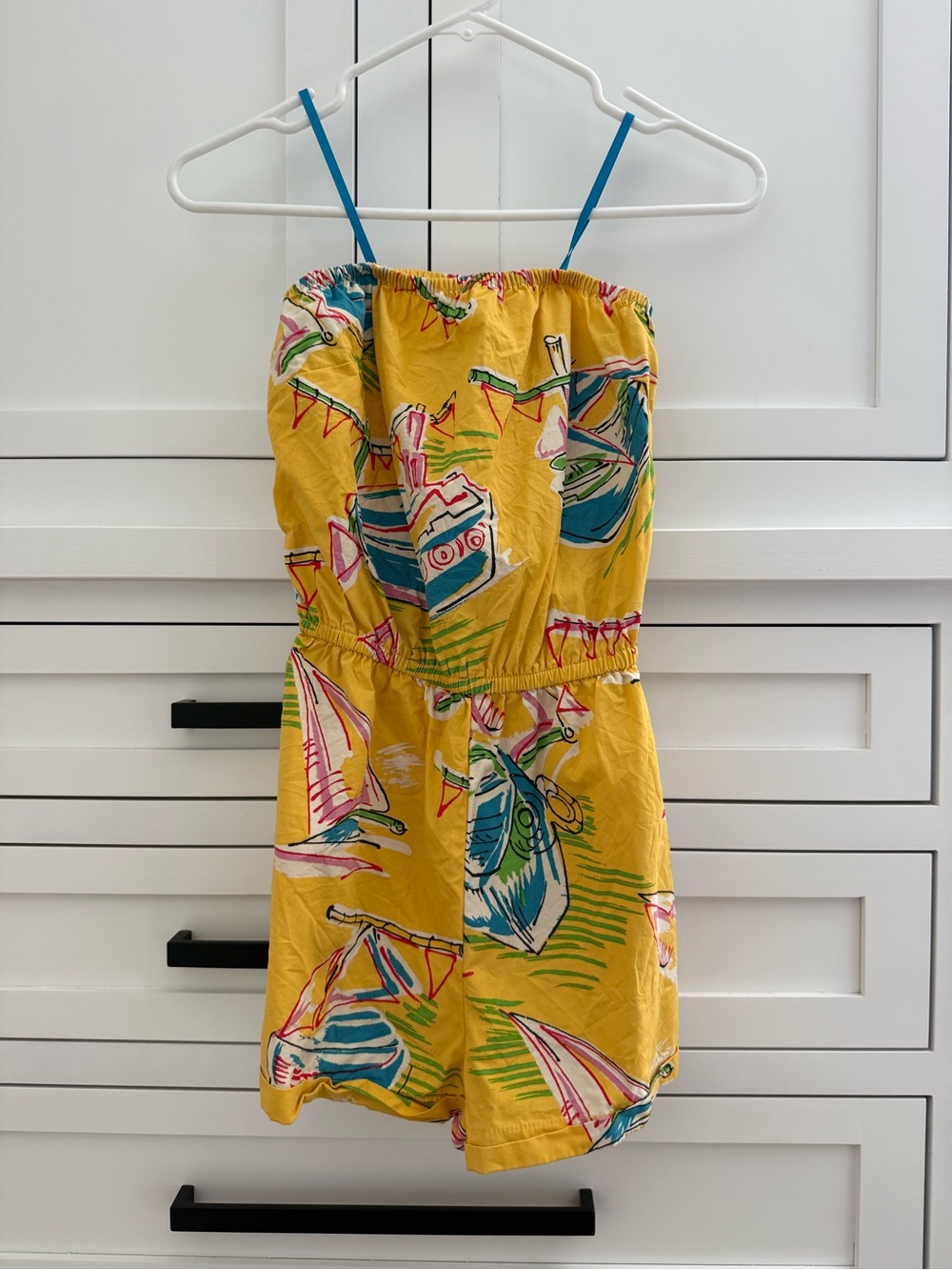 Kimchi Blue Yellow Nautical Print Romper
